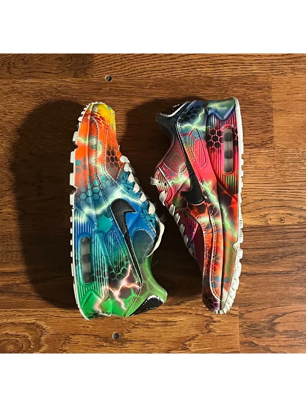 Nike Air Max 90 Custom Hand-Painted Tie-Dye Sneaker Size 6.5